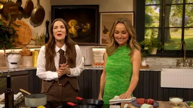 Minivestido JW Anderson Space-dye usado por Giada De Laurentiis como se vio en The Drew Barrymore Show el 10 de marzo de 2025