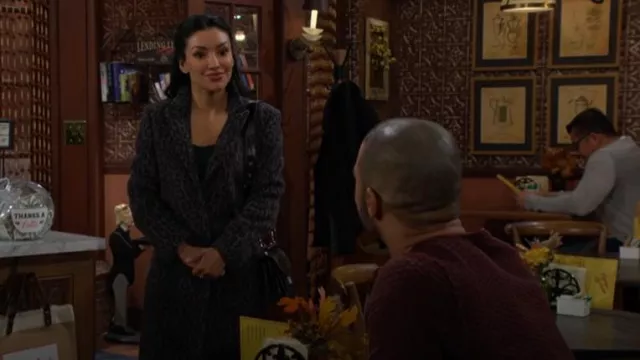 RtA Jamson Coat worn by  Audra Charles(Zuleyka Silver)as seen in The Young and the Restless on March 7, 2025