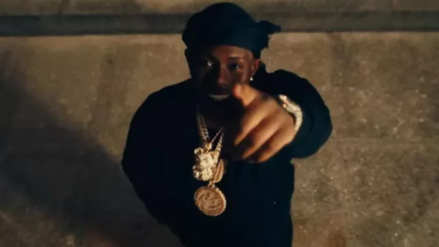Dior Black Oblique-Stripe Track Jacket worn by Sheff G in Sheff G - BROKEY (Official Video)