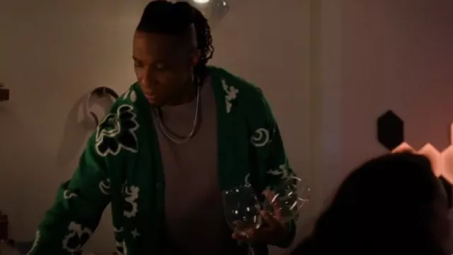 Mnlm Paisley Cardigan Sweater worn by Zeke Wallace (Arlen Escarpeta) as seen in Found (S02E14)