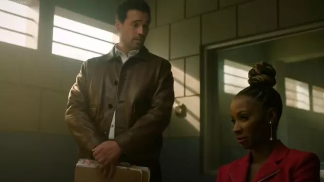 Boss Maint Leather Jacket worn by Mark Trent (Brett Dalton) as seen in Found (S02E14)