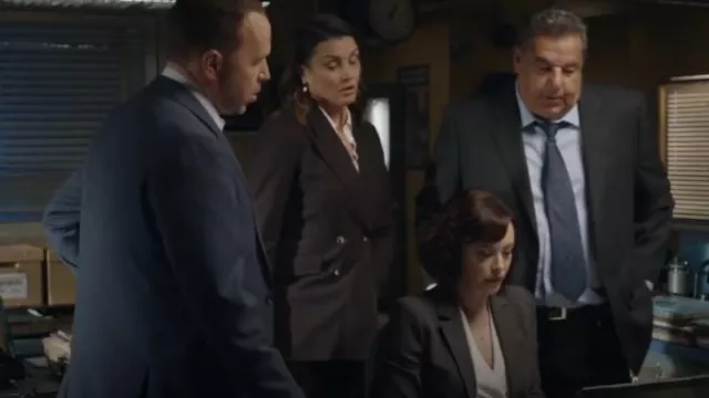 Gabriela Hearst Angela Blazer porté par Erin Reagan (Bridget Moynahan) comme on le voit dans Blue Bloods (S14E17)