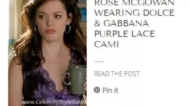 Haut en soie Dolce and Gabbana avec dentelle et nœud porté par Paige Matthews (Rose McGowan) dans Charmed (S08E08)