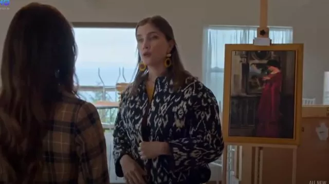 Zara Printed Jacket worn by Isabella Harbud (Savonna Spracklin) as seen in Murder in a Small Town (S01E07)