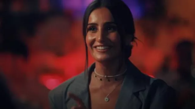 Papaya Petite Grey Pinstripe Blazer Worn By Zeyno Taylan As Seen In