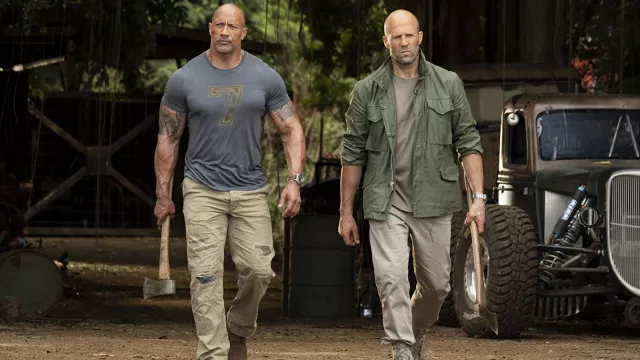 Veste militaire kaki portée par Shaw (Jason Statham) dans Fast & Furious Presents : Hobbs & Shaw