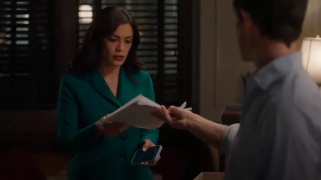 Hobbs London Beatrice Jacket worn by ADA Samantha Maroun (Odelya Halevi) as seen in Law & Order (S24E09)