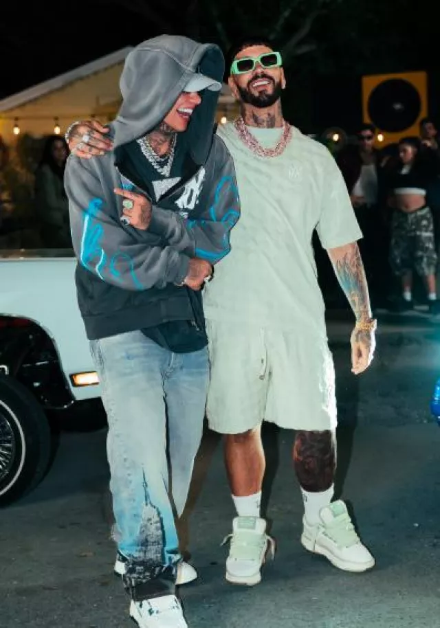 Amiri Light Green MA Quad Towel T-Shirt worn by Anuel AA on the Instagram account @blessd
