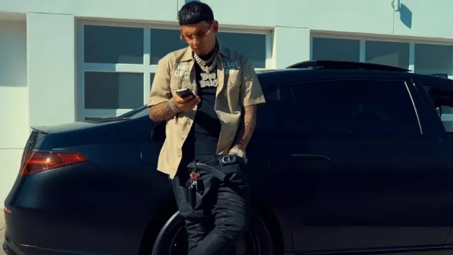 Dior Black & Silver 'CD Icon' Belt worn by DeeBaby in DeeBaby - Ting Ting ( Official Music Video )