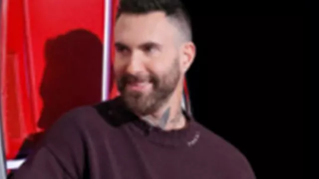 The Voice S27 Adam Levine Burgundy Crewneck Sweater