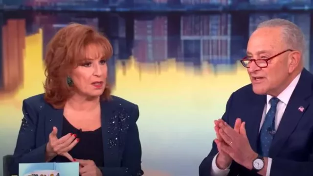 Cinq a Sept Rhinestone Crackle Embellished Cheyenne Blazer worn by Joy Behar as seen in The View on March 18, 2025