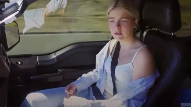 Wilfred Soloist Top Light Birch worn by Lola Rose Sheen as seen in Denise Richards and Her Wild Things (S01E05)