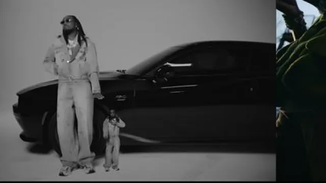 Balenciaga White & Black Gradient 'Runner' Sneakers worn by Quavo in Quavo - Trappa Rappa