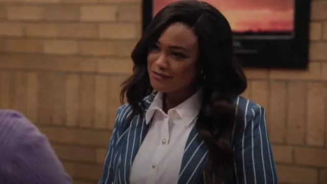 L'Agence Wayne Blazer worn by Crystal (Tatyana Ali) as seen in Abbott Elementary (S04E18)