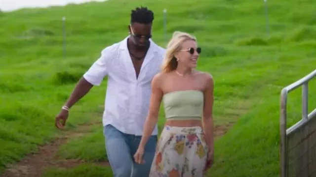 Haut tube Ellie en coton sur couture porté par Tayler Byrd comme on le voit dans L’île de la tentation (S06E05)