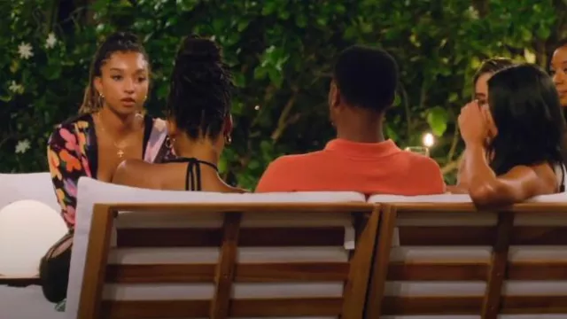 Chemise Peppermayo Wine Dates portée par Amiah Brooks vue dans l’île de la tentation (S06E05)