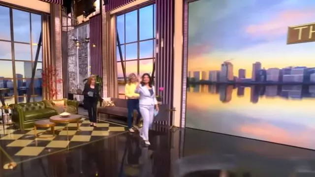 Cinq a Sept Mesa Wide Cuff Pants worn by Ana Navarro as seen in The View on  March 20, 2025