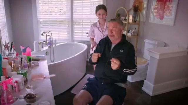 Fred Perry Veste de survêtement enregistrée portée par Alec Baldwin comme on le voit dans The Baldwins (S01E02)