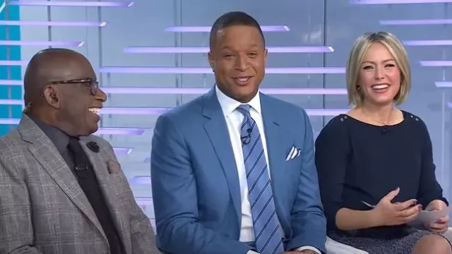 Banana Republic Boatneck Top with Gold Buttons worn by Dylan Dreyer as seen in Today on March 25, 2025