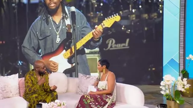 Rick Owens Hollywood Lido Trousers worn by Wyclef Jean as seen in Tamron Hall Show on March 26, 2025