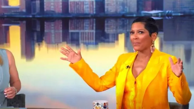 Gabriela Hearst Angela Double-Breasted Wool Blazer worn by Tamron Hall as seen in The View on March 25, 2025