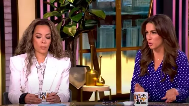 Gabriela Hearst Gavin Double-Breasted Corduroy Blazer worn by Sunny Hostin as seen in The View on March 26, 2025