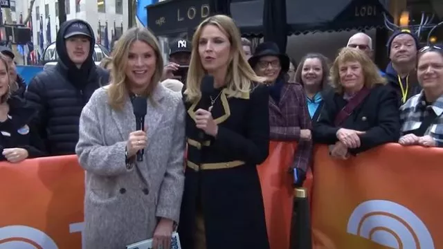 J. Crew Relaxed Topcoat worn by Jenna Bush Hager as seen in Today on March 26, 2025