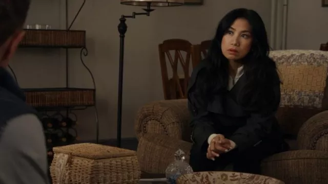Acne Studios Gray Wool Jacket worn by Melody 'Mel' Bayani (Liza Lapira) as seen in The Equalizer (S05E13)