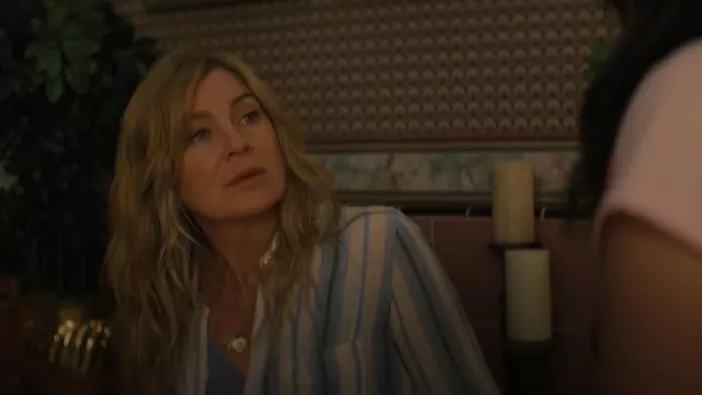 Rails Charli Shirt Catania Stripe Linen Blend worn by Kristine Barnett (Ellen Pompeo) as seen in Good American Family (S01E01)