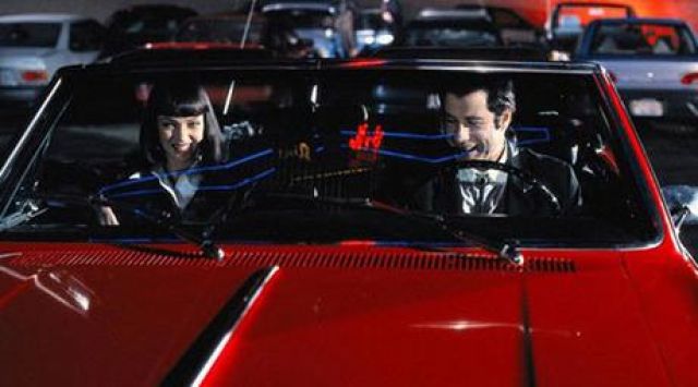 Red 1965 Chevy Malibu driven by Vincent Vega (John Travolta) as seen in Pulp Fiction