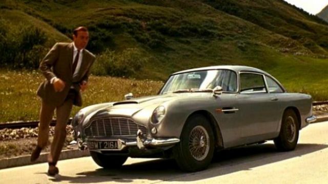 The Aston Martin DB5 of James Bond in Goldfinger