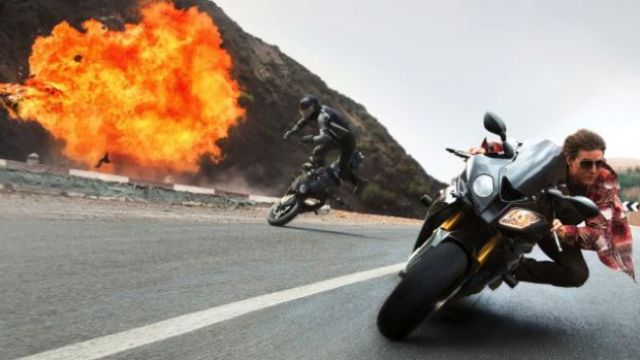 BMW S 1000 RR moto pilotée par Ethan Hunt (Tom Cruise dans Mission Impossible - Voyous de la Nation