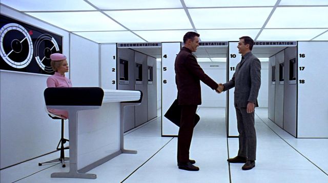 The welcome desk of George Nelson in 2001: A Space Odyssey
