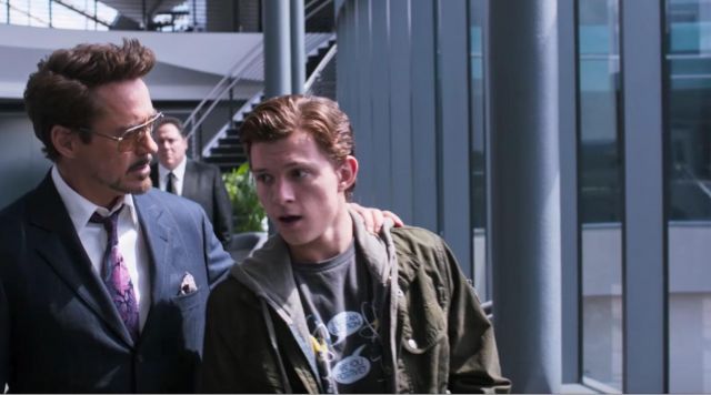 The Bomber Jacket Khaki Peter Parker (tom Holland) In Spider-man 