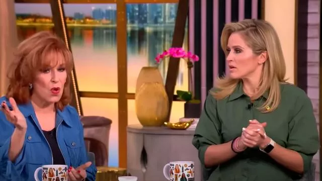 Simkhai Jazz Pintucked Midi Shirtdress worn by Sara Haines as seen in The View on March 28, 2025
