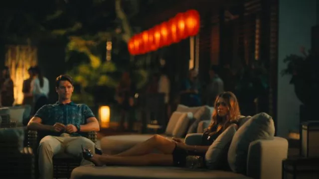 Giuseppe Zanotti Intriigo Alexandrine 90mm Bow Mules worn by Chelsea (Aimee Lou Wood) as seen in The White Lotus (S03E07)