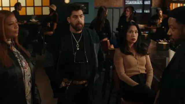 Fdmtl Patchwork Haori Rinse Jacket worn by Harry Keshegian (Adam Goldberg) as seen in The Equalizer (S05E14)