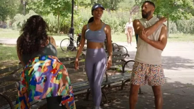 Lululemon Like A Cloud Longline Bra worn by Marley (Tasha Smith) as seen in Survival of the Thickest (S02E04)