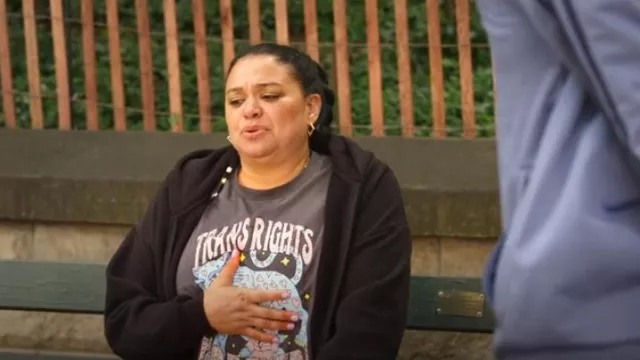 Asos Design Pride Genderless Oversized T-Shirt In White With Back Print worn by Mavis Beaumont (Michelle Buteau) as seen in Survival of the Thickest (S02E07)