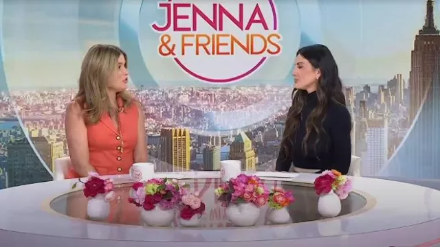 Veronica Beard Benny Linen Vest worn by Jenna Bush Hager as seen in Today with Jenna & Friends on April 1, 2025