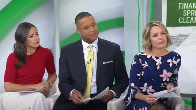 Rag & Bone Tina Short Sleeve Crew Pullover in Red worn by Kaylee Hartung as seen in Today on April 2, 2025