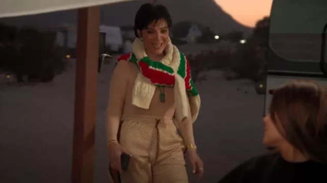 Gucci Interlocking G Print Jersey Trousers worn by Kris Jenner as seen in The Kardashians (S06E09)