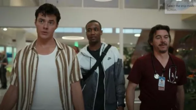 RSQ Stripe Camp Shirt worn by Tom Cole (Jack Bannon) as seen in PULSE (S01E01)