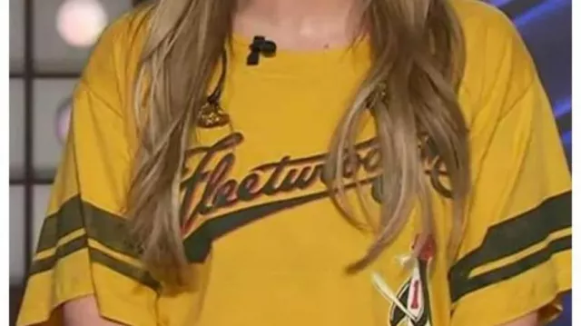 Yellow Fleetwood Mac Shirt of Self - Host (Kelly Clarkson) as seen in The Kelly Clarkson Show (S05)