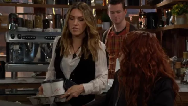 Zadig & Voltaire Velvet Emaux Blazer worn by Chloe Mitchell (Elizabeth Hendrickson) as seen in The Young and the Restless on April 2, 2025