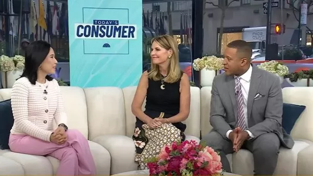 Ulla Johnson Kyla Ruched Sleeveless Cotton Top worn by Savannah Guthrie as seen in Today on April 7, 2025