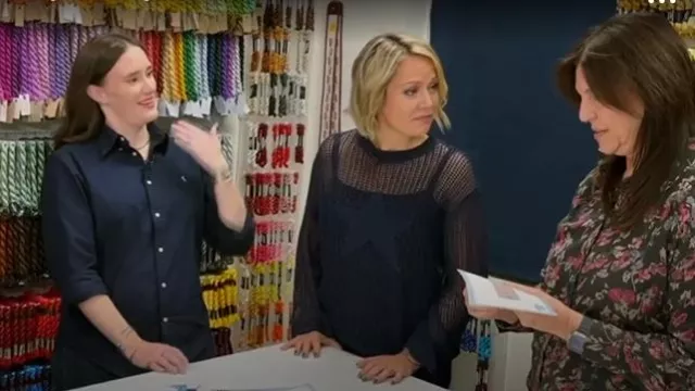 Edikted Seeing Stars Oversized Sweater worn by Dylan Dreyer as seen in Today on April 8, 2025
