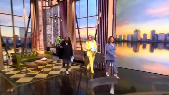 Theory Treeca Linen Blend Pull-On Crop Pants worn by Ana Navarro as seen in The View on April 10, 2025