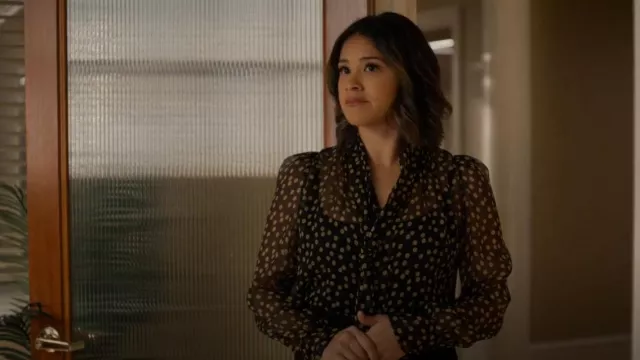 Petar Petrov Mistery Blouse worn by Marion Alba (Gina Rodriguez) as seen in Will Trent (S03E12)