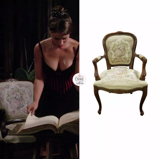 Armchair with tapestry Chateau d'Ax Louis XV of the twentieth century as seen on Charmed (S02E05)